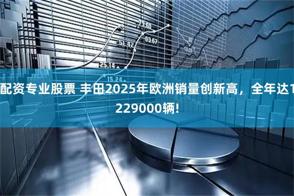 配资专业股票 丰田2025年欧洲销量创新高，全年达1229000辆!